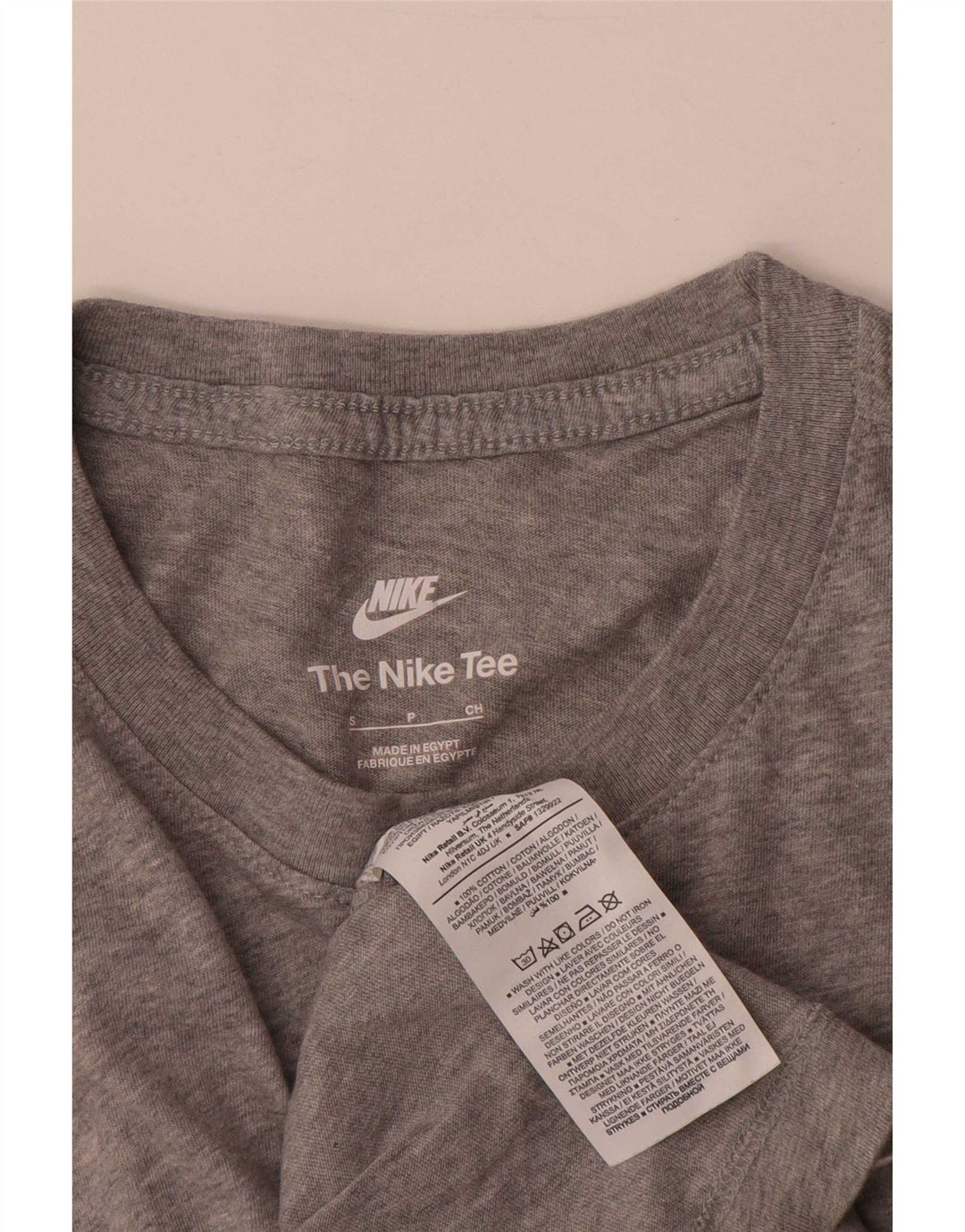 Мужская футболка Nike, маленький серый хлопок