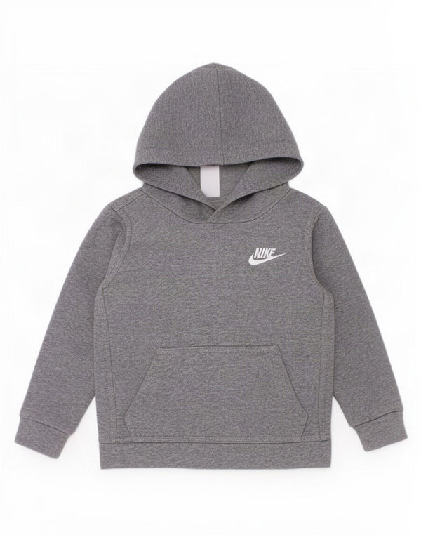Джемпер с капюшоном Nike для мальчиков 2–3 лет, серый хлопок с крапинками