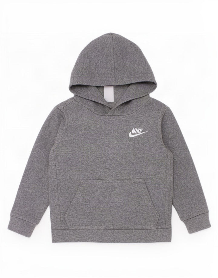 Джемпер с капюшоном Nike для мальчиков 2–3 лет, серый хлопок с крапинками