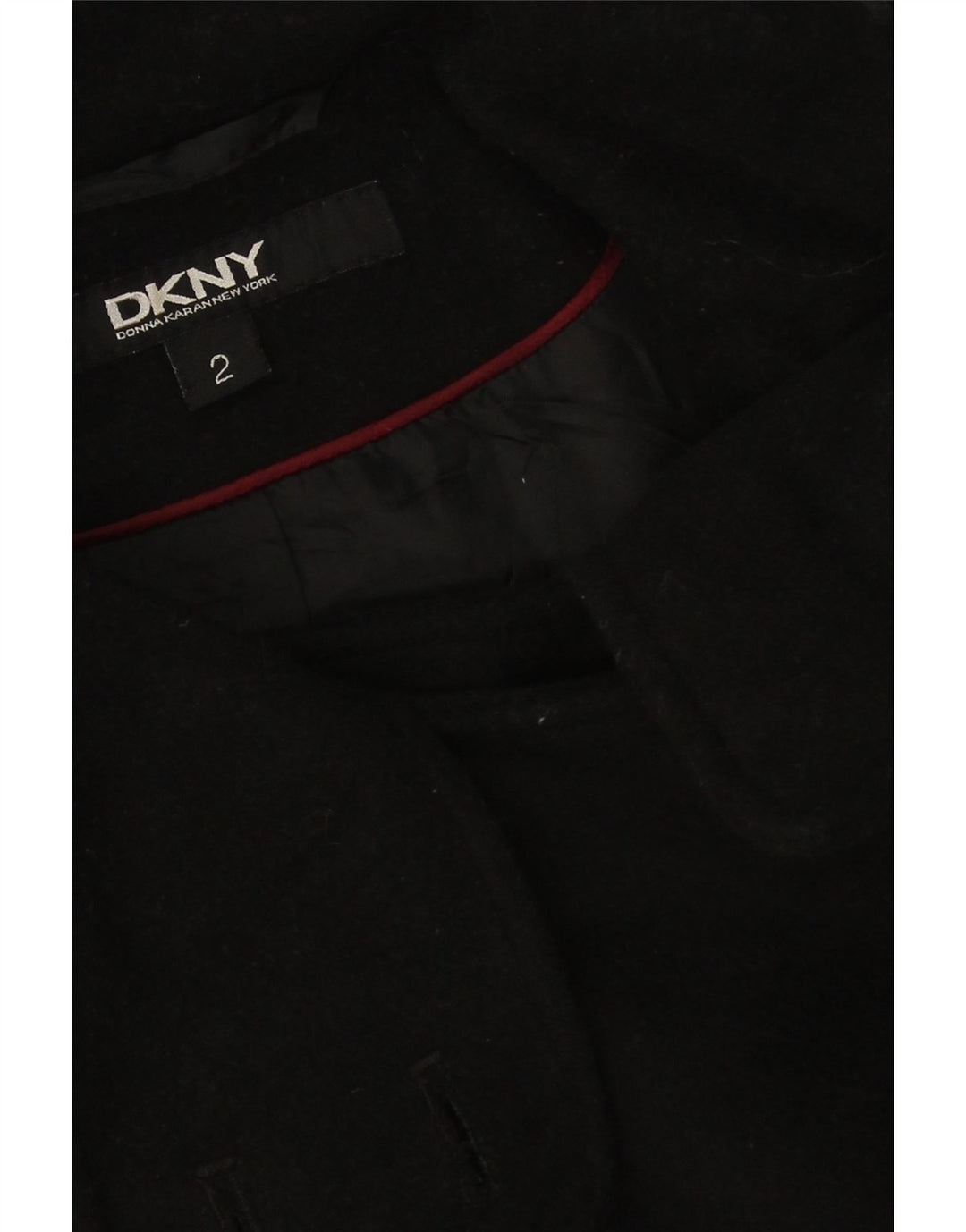 Женское пальто оверсайз Dkny US 2 XS, черная шерсть