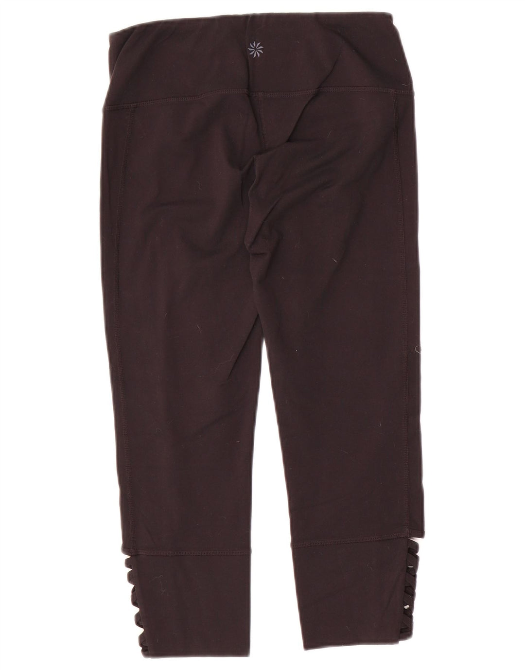 Женские леггинсы-капри ATHLETA UK 10, маленькие черные нейлоновые