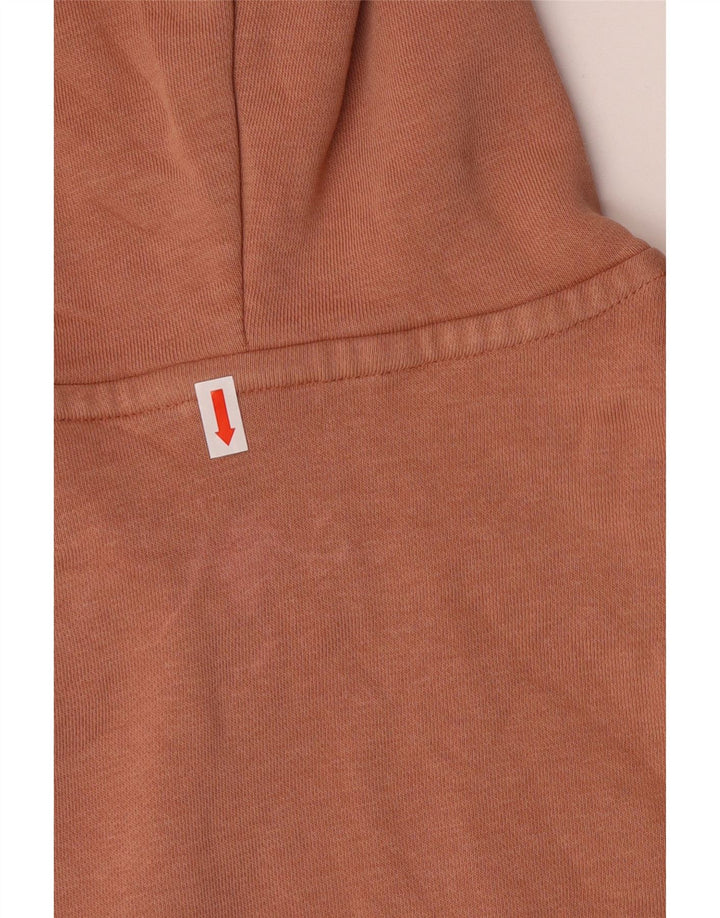 Женский джемпер с капюшоном Adidas UK 12/14, средний коричневый, хлопок