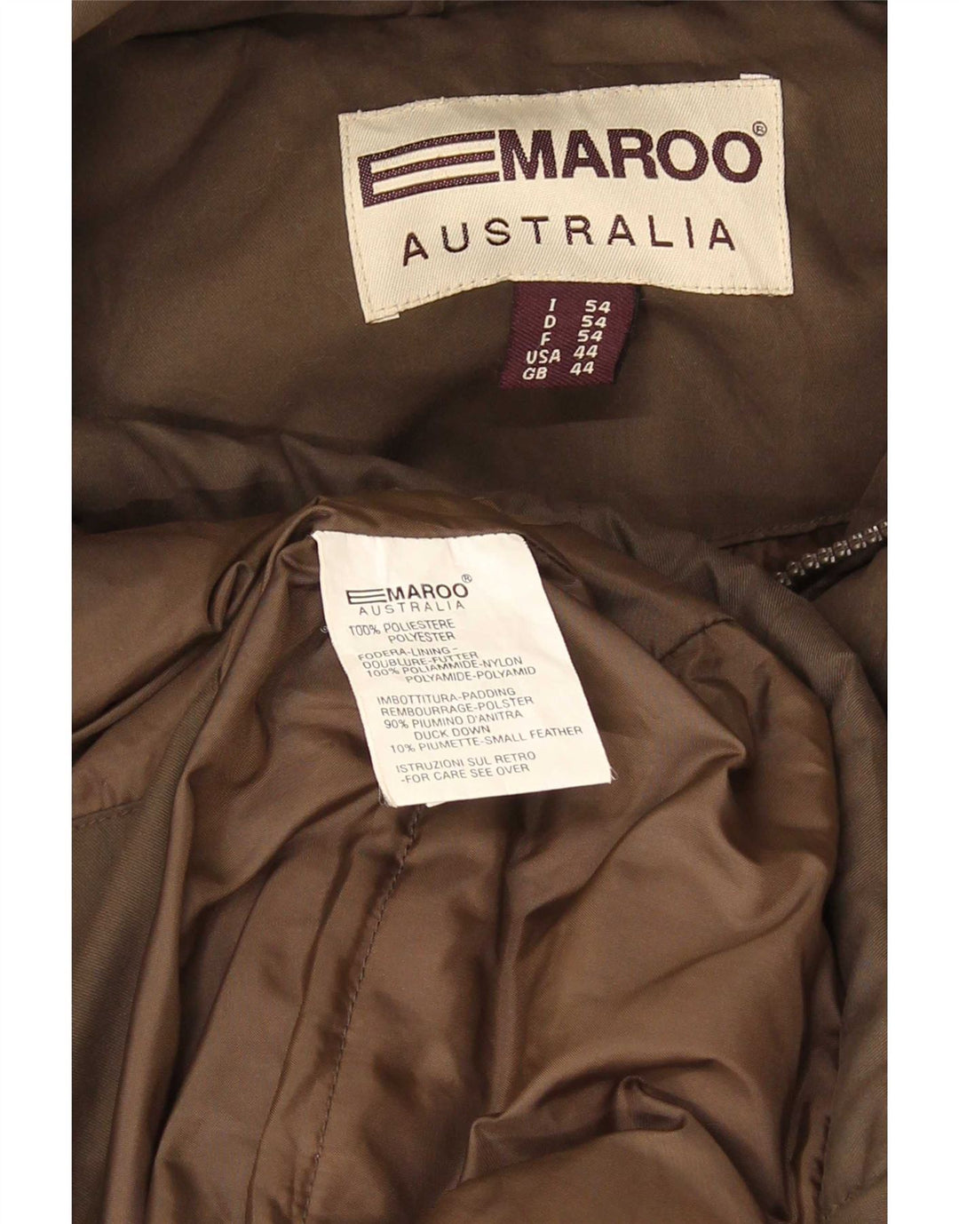 Мужская стеганая куртка Emaroo Australia с капюшоном UK 44 2XL Коричневый полиэстер