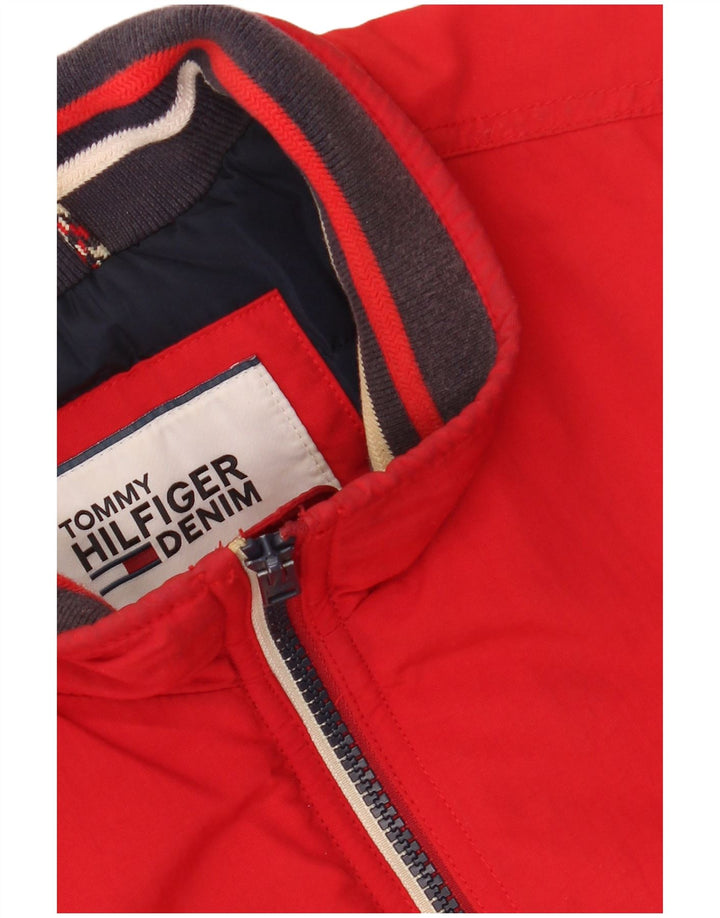 Мужской бомбер TOMMY HILFIGER UK 40, большой красный, полиамид