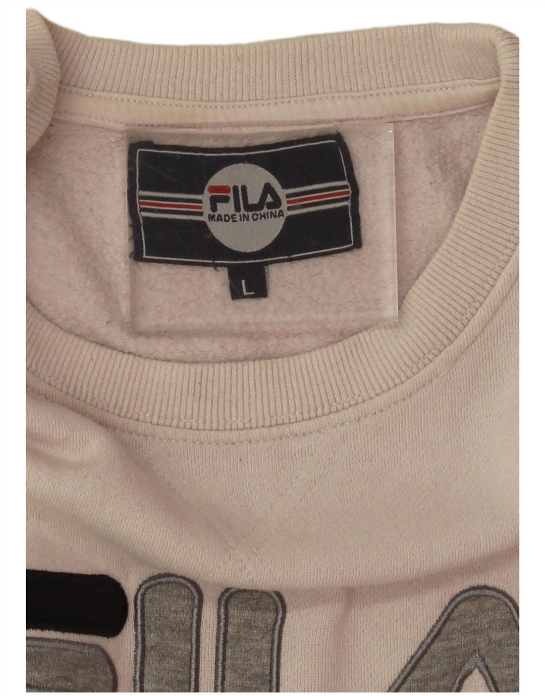 Женский укороченный джемпер оверсайз Fila UK 16, большой Off White