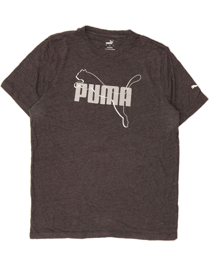 PUMA Mens Graphic T-Shirt Top Medium Grey Vintage Puma and Second-Hand Puma from Messina Hembry 