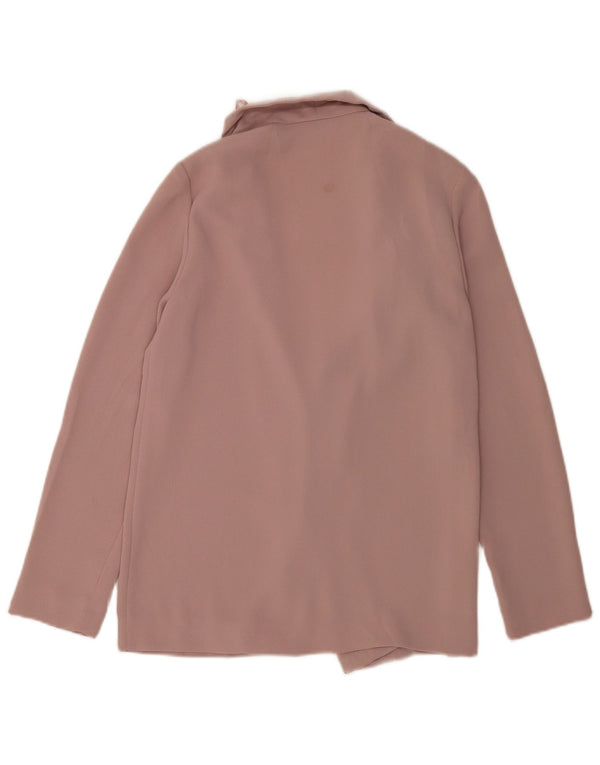 Женский открытый пиджак Topshop UK 8, маленький розовый полиэстер