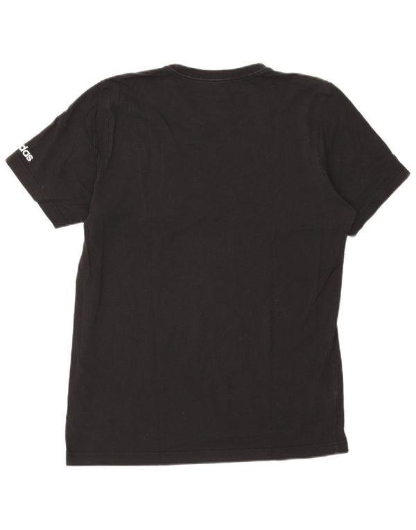 Мужская футболка с рисунком Adidas Top Medium Black Cotton