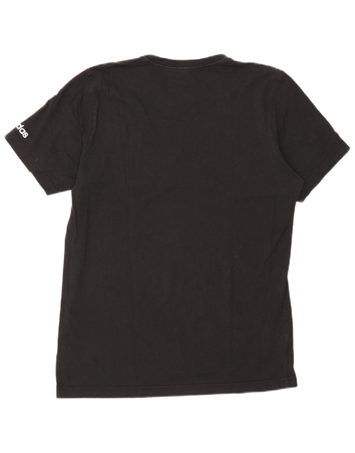 Мужская футболка с рисунком Adidas Top Medium Black Cotton