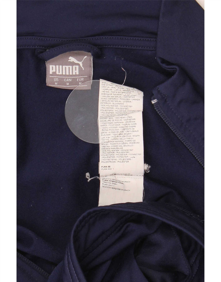 Мужской спортивный костюм Puma, верхняя куртка, средний темно-синий, полиэстер с цветными блоками