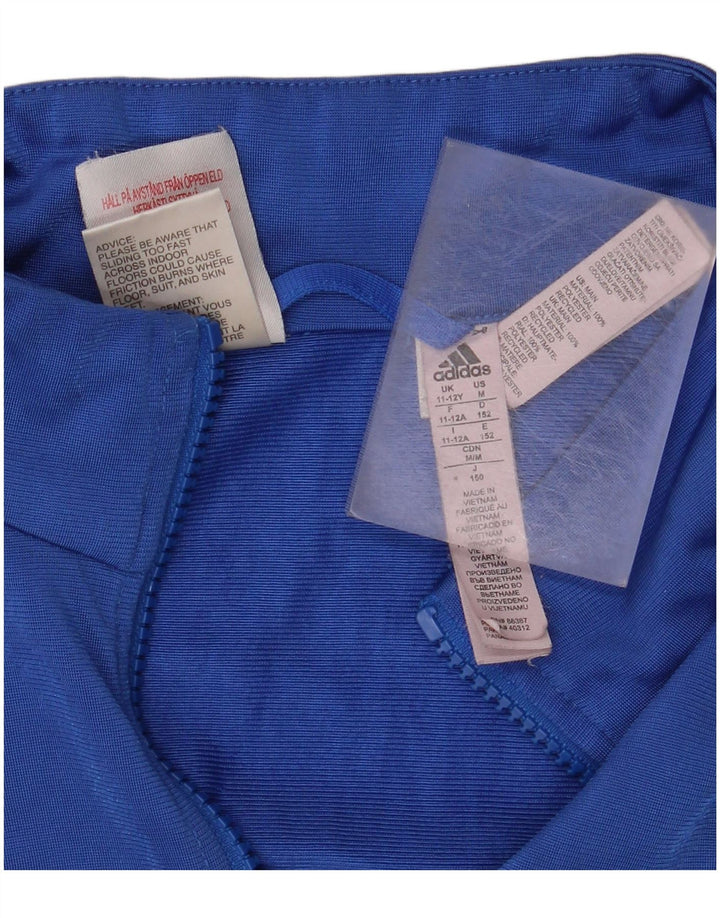 Спортивный костюм ADIDAS для мальчиков, верхняя куртка 11-12 лет, синий полиэстер