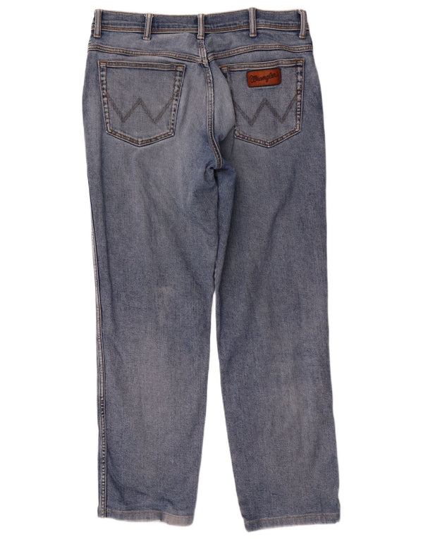 Мужские прямые джинсы Wrangler W36 L32, синий хлопок