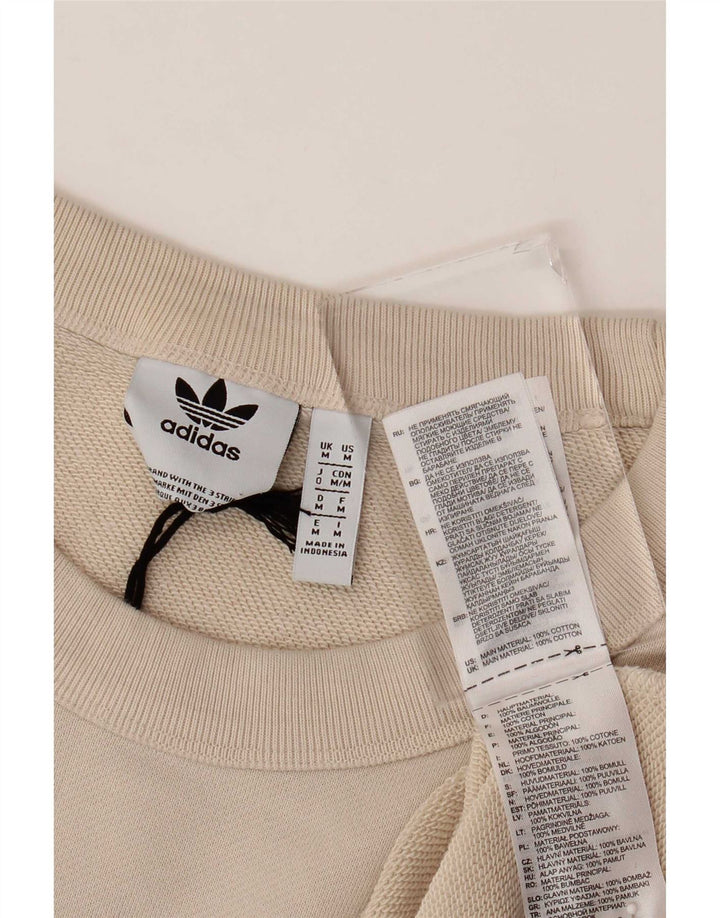 Мужской свитер Adidas джемпер среднего бежевого цвета из хлопка
