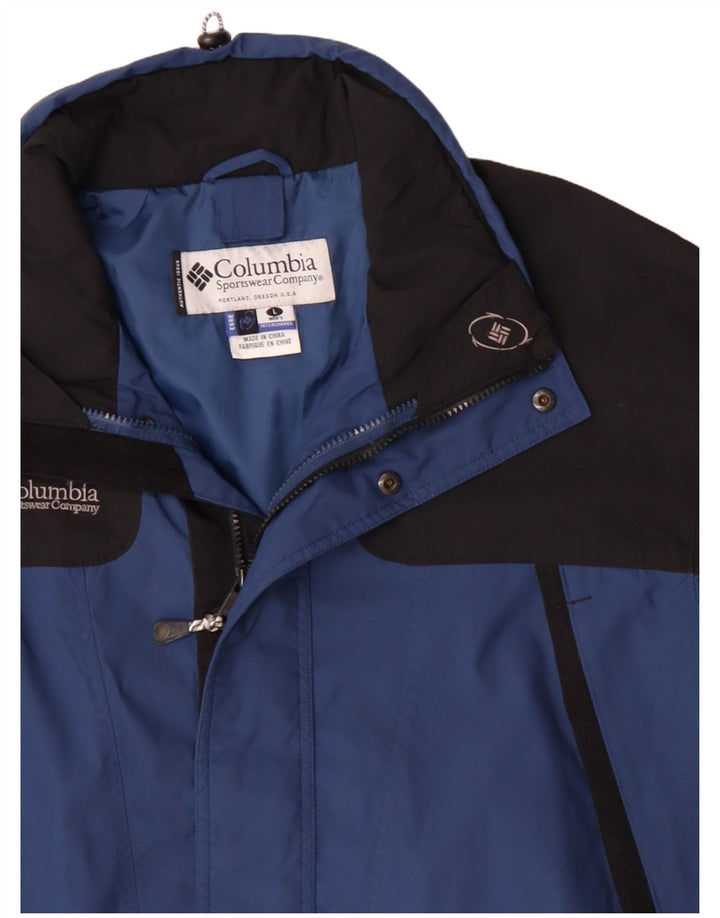 Мужская ветровка Columbia UK 40, большая синяя полиэстер с цветными блоками