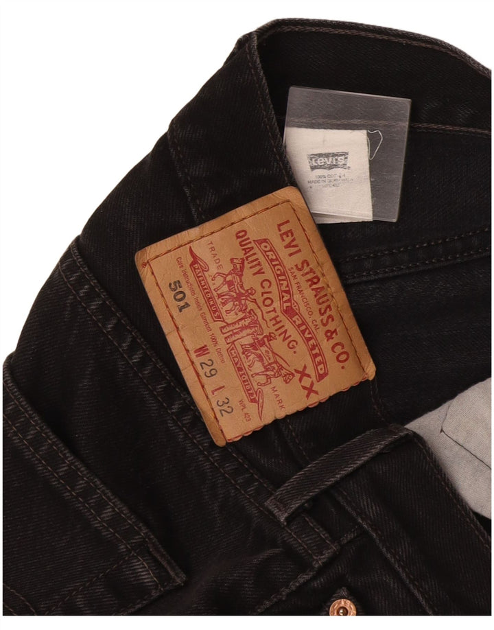 Женские прямые джинсы Levi's 501 W29 L28, черный хлопок