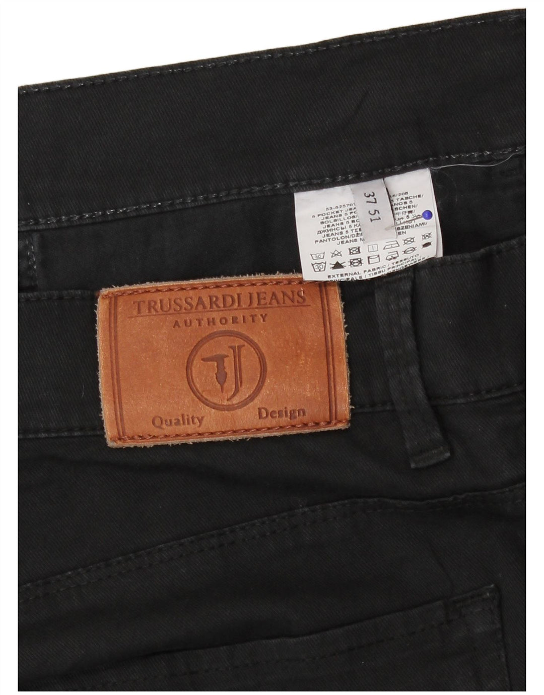 Мужские прямые джинсы Trussardi IT 51 Large W37 L28 Черные
