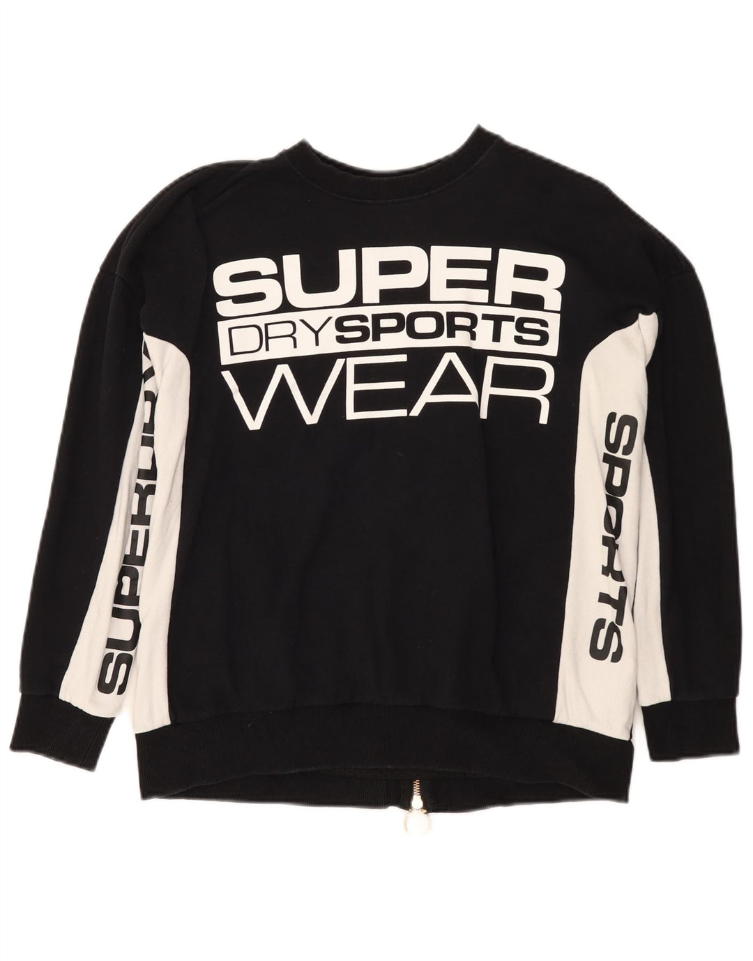 Женский джемпер с рисунком Superdry UK 10, маленький черный с цветными блоками