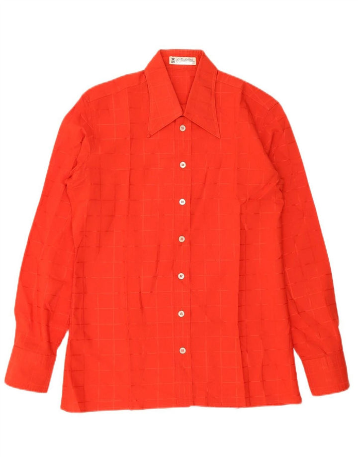 VINTAGE Mens Shirt Small Red Check
