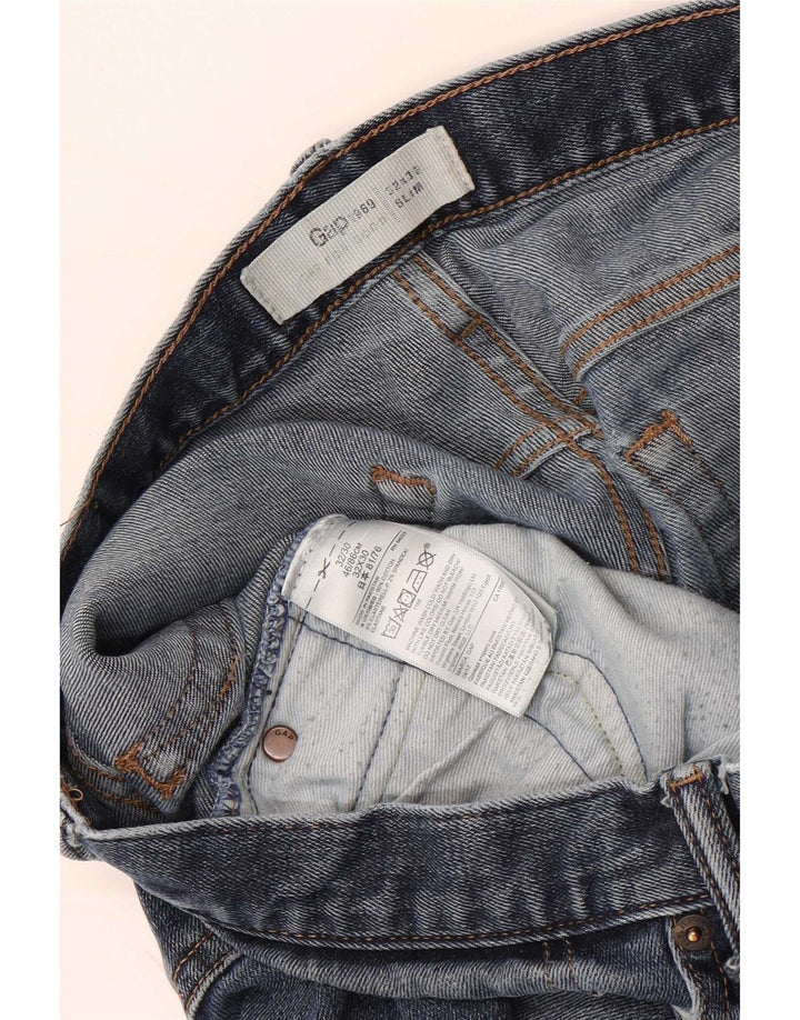 Женские узкие джинсы Gap W32 L30 синие, хлопок