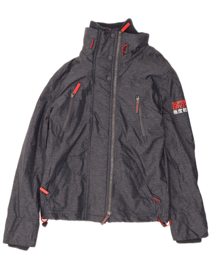 Женская ветровка Superdry Windtrekker UK 10, маленькая темно-синяя нейлоновая