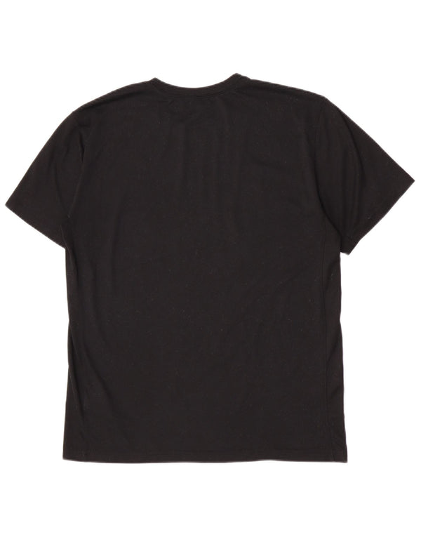 Мужская футболка с рисунком Nike Dri Fit Top UK 12, средний черный, полиэстер, спортивная