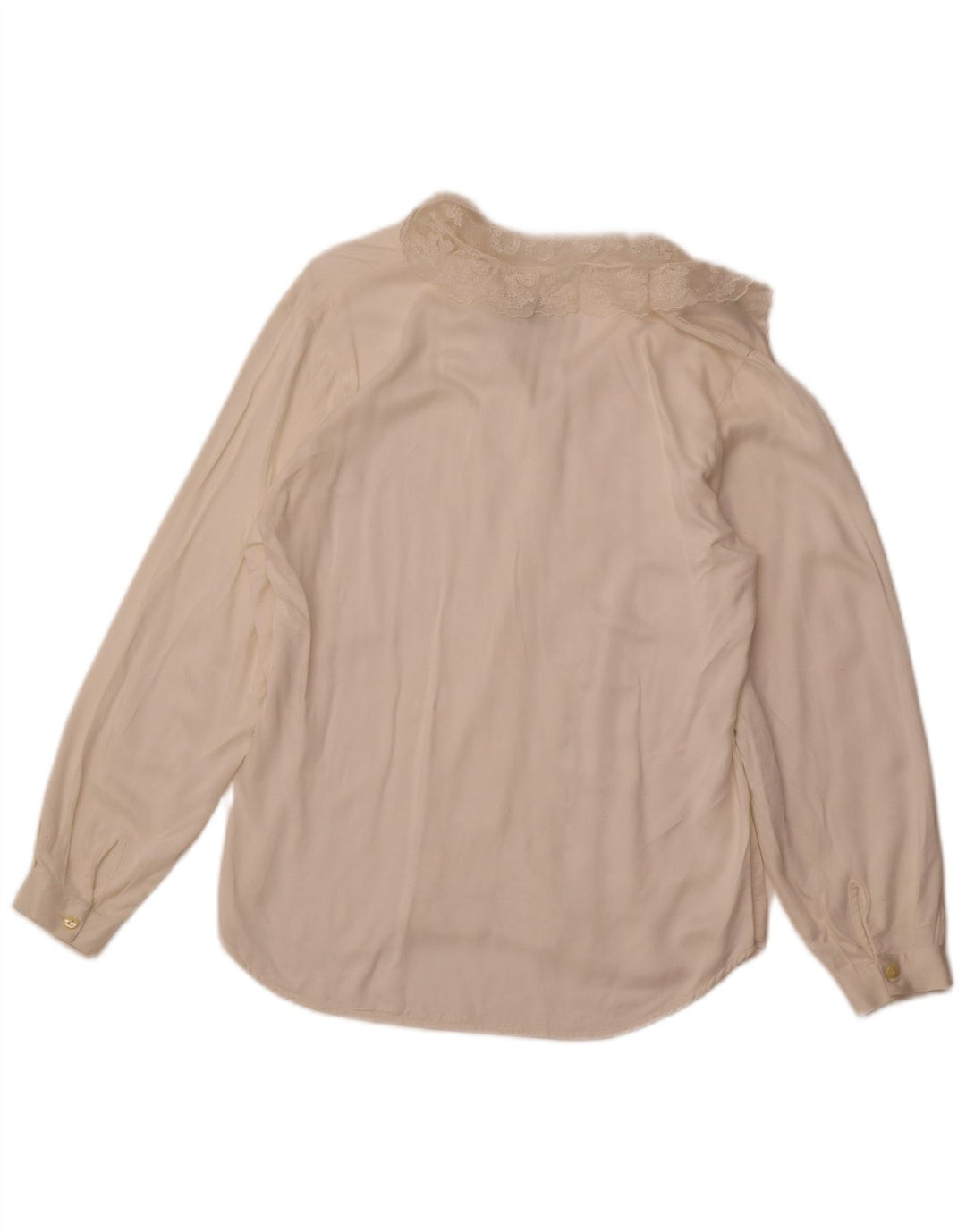Блузка-рубашка женская BENETTON IT 44 Medium Off White Вискоза