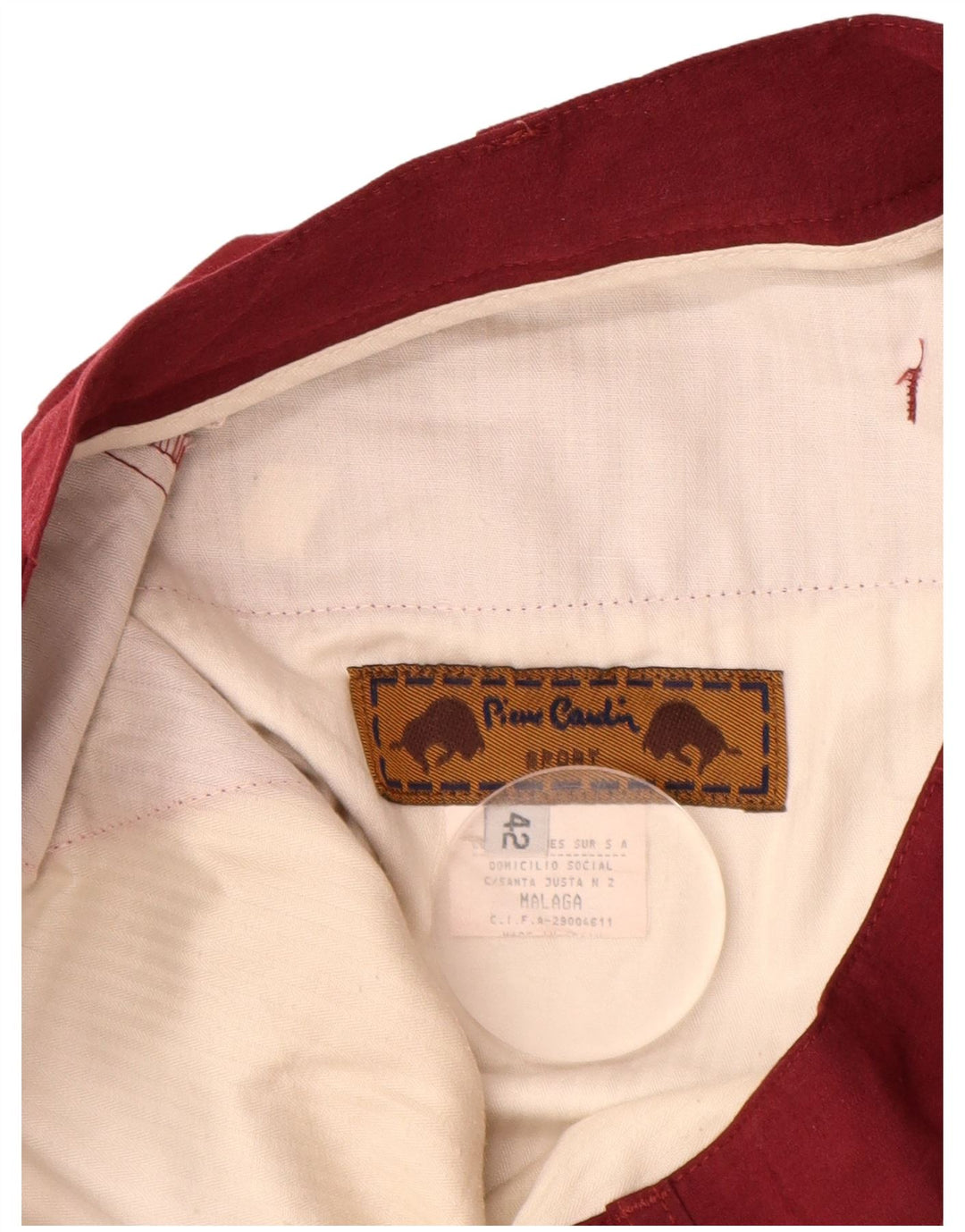 Женские шорты чинос PIERRE CARDIN IT 42 Medium W30 Бордовый хлопок