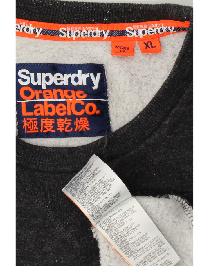 SUPERDRY Мужской свитшот, джемпер XL, темно-синий, хлопок