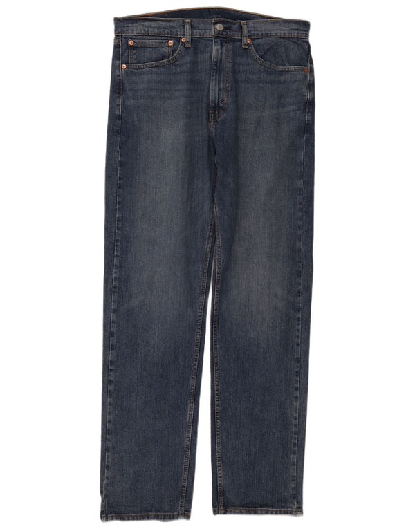 Мужские прямые джинсы Levi's 505 W36 L34 темно-синие, хлопок