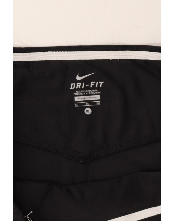 NIKE Womens Dri Fit Capri Leggings UK 18 XL  Black Polyester Vintage Nike and Second-Hand Nike from Messina Hembry 