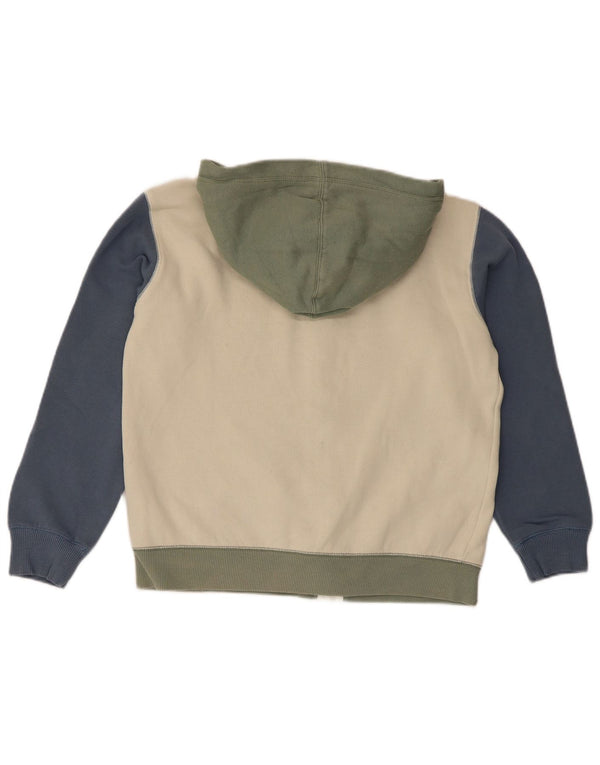 Свитер с капюшоном на молнии для мальчиков Benetton, 11–12 лет, размер 2XL, разноцветный, с цветными блоками