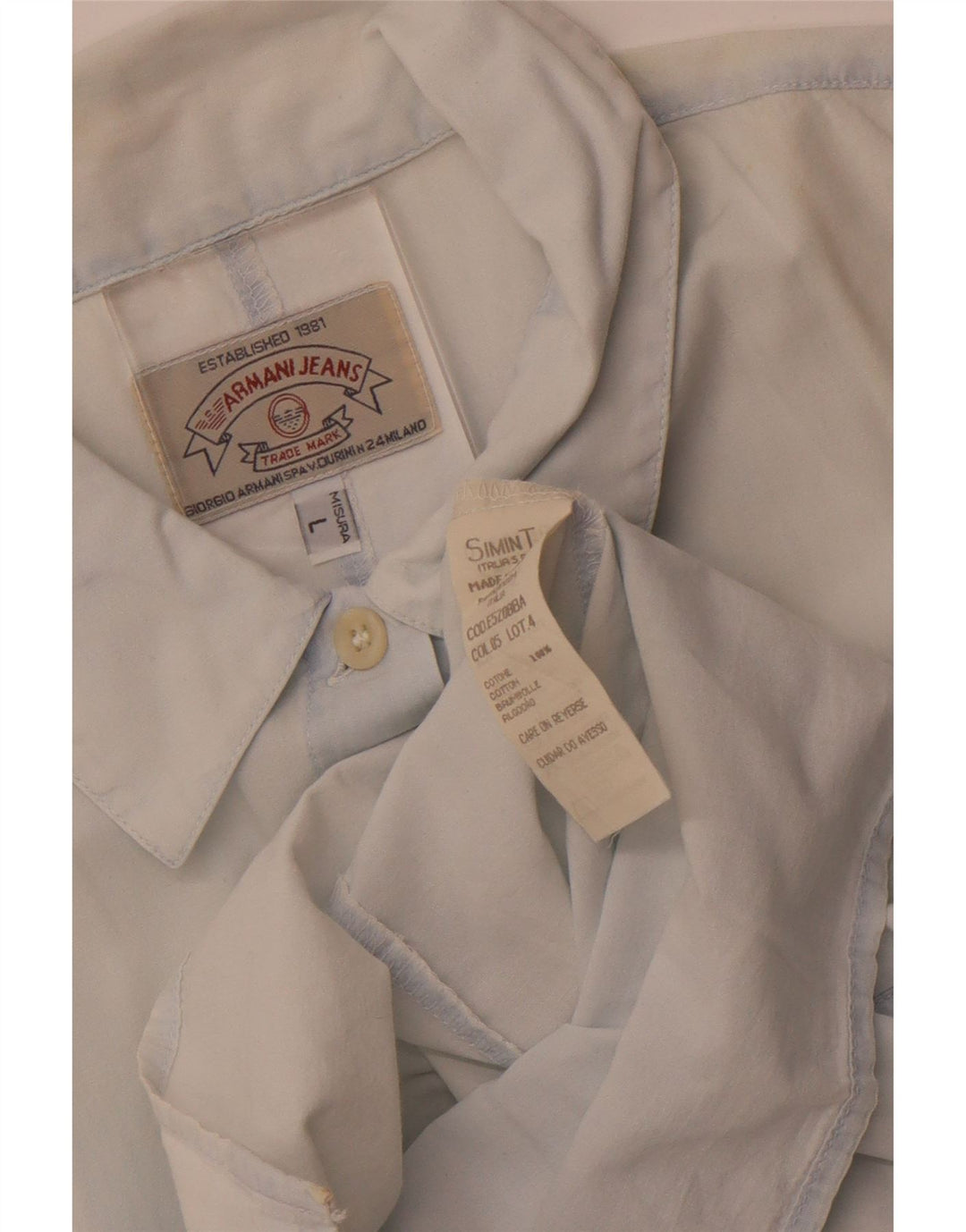 Женская рубашка без рукавов Armani Jeans UK 14, большой синий хлопок