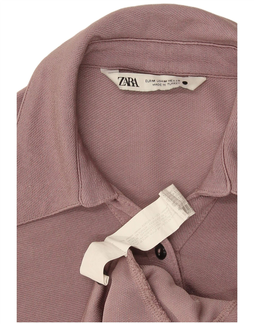 Женская рубашка Zara UK 12 из вискозы среднего фиолетового цвета