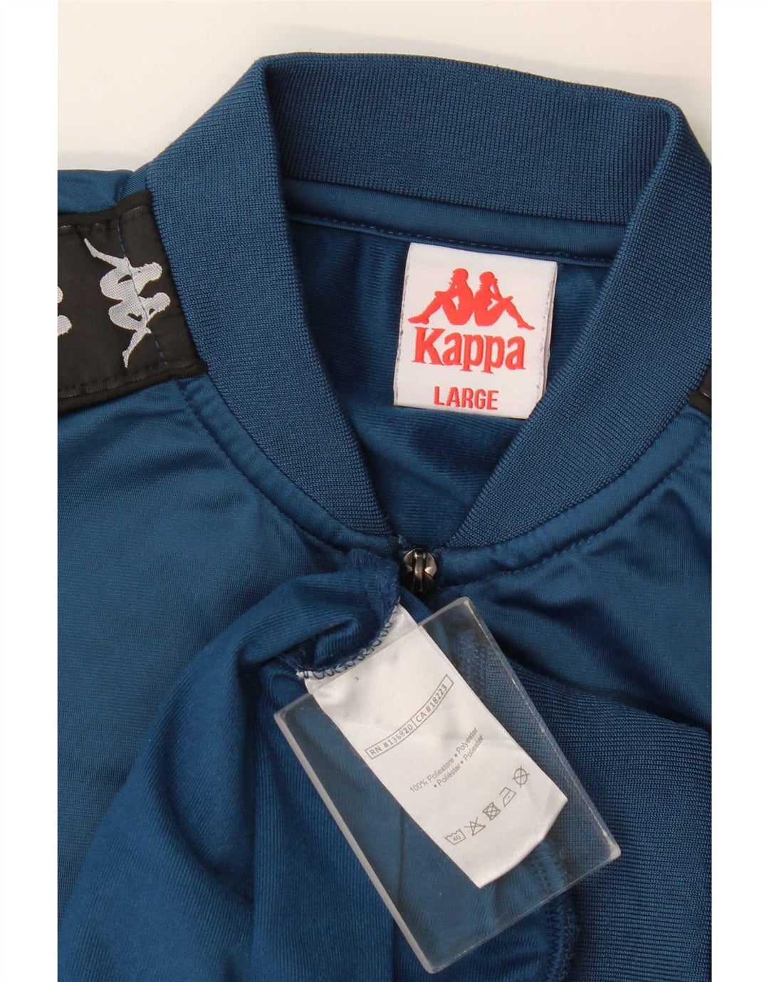 Мужской спортивный костюм Kappa с графическим рисунком, большая куртка темно-синего цвета с цветными блоками