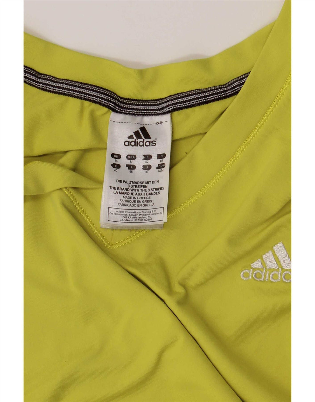 Adidas Женская футболка из поплина Top UK 14 Medium Green Полиамид