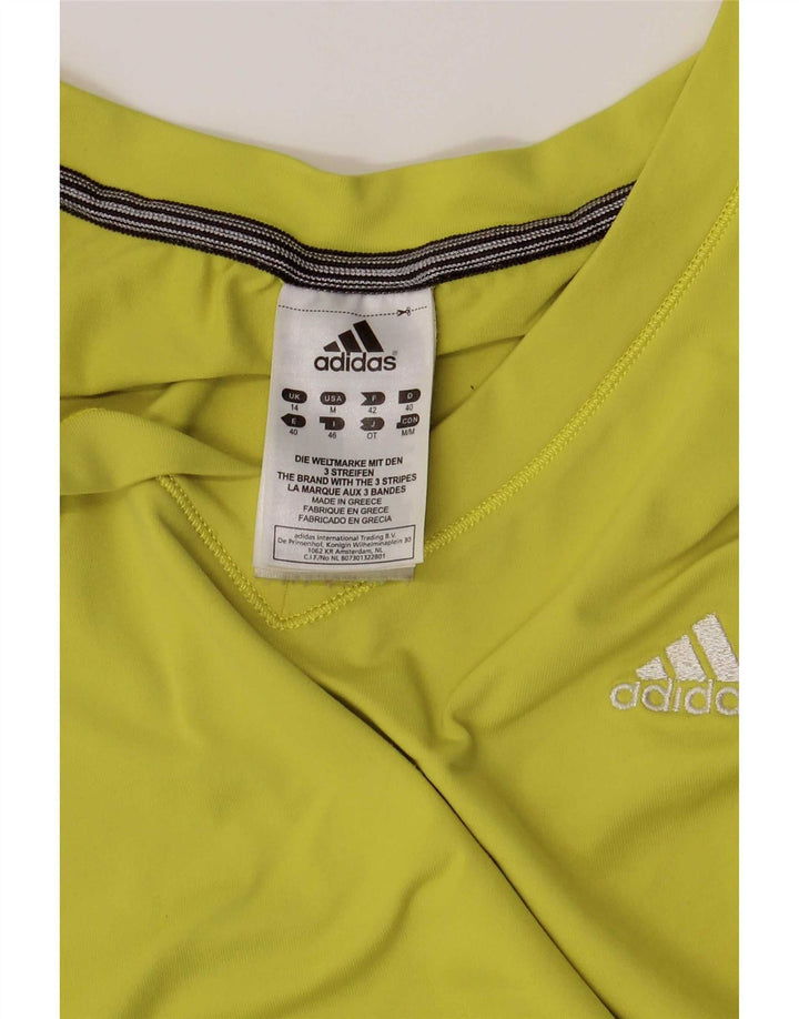 Adidas Женская футболка из поплина Top UK 14 Medium Green Полиамид