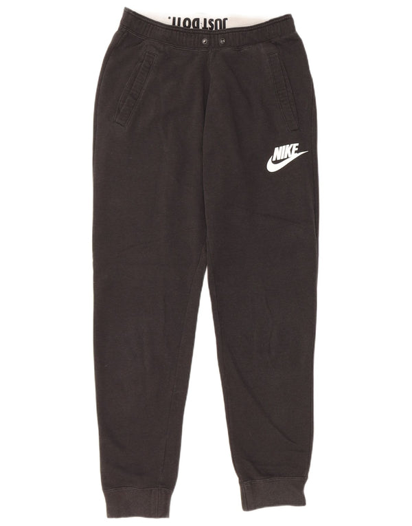 Nike Mens Graphic Tracksuit Trousers Joggers Small Black Cotton