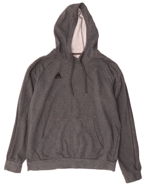 Мужской джемпер с капюшоном Adidas, большой серый хлопок