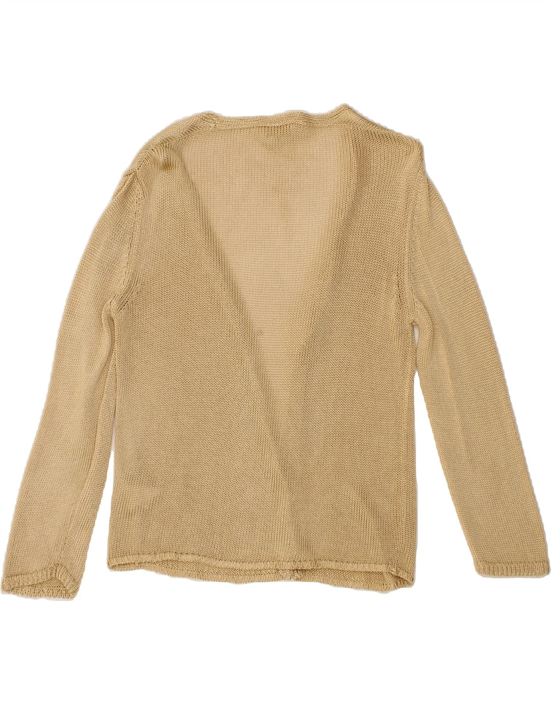MARELLA Womens Open Cardigan Sweater UK 12 Medium Beige Viscose Vintage Marella and Second-Hand Marella from Messina Hembry 
