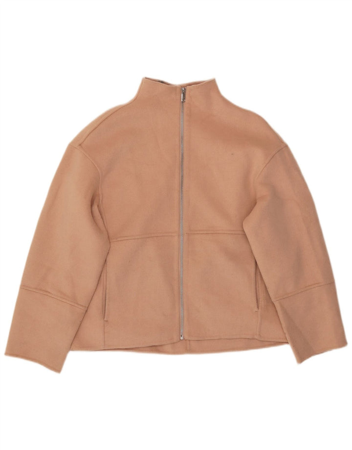 Женский бомбер Zara UK 14, средний оранжевый, шерсть
