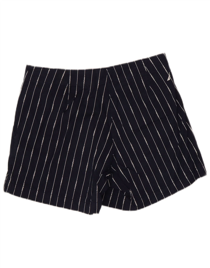 Женские шорты чинос NAUTICA US 8, средние W32, темно-синие, хлопковые в полоску