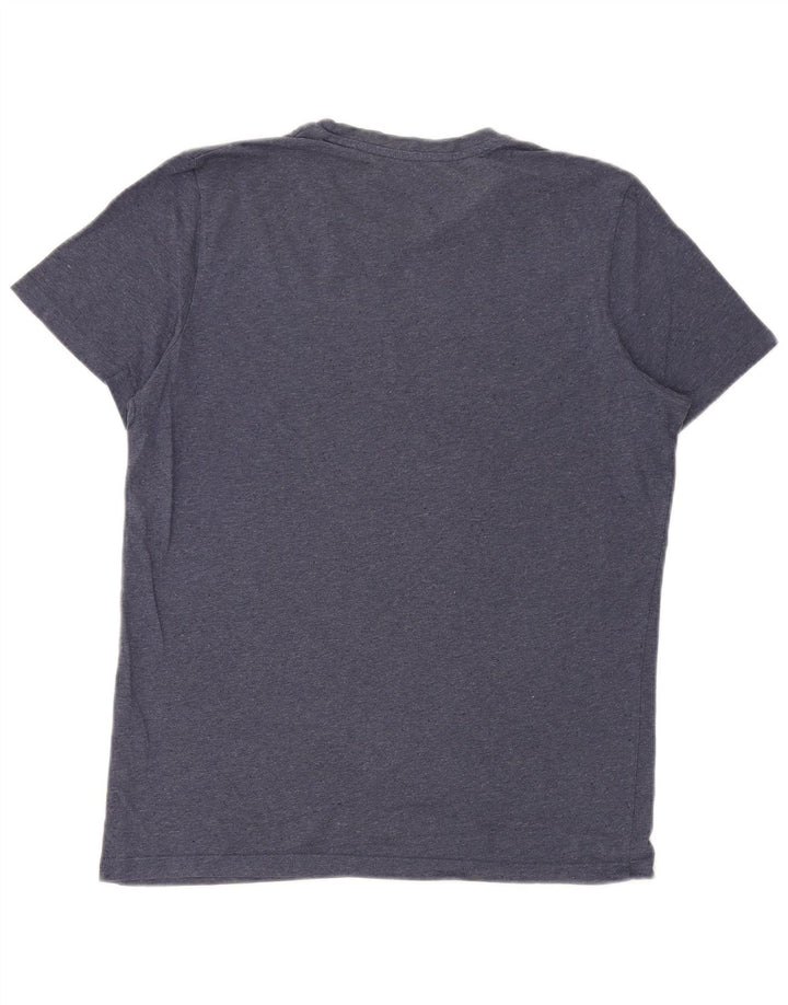 Мужская футболка с рисунком Jack & Jones, темно-синий, хлопковый топ среднего размера