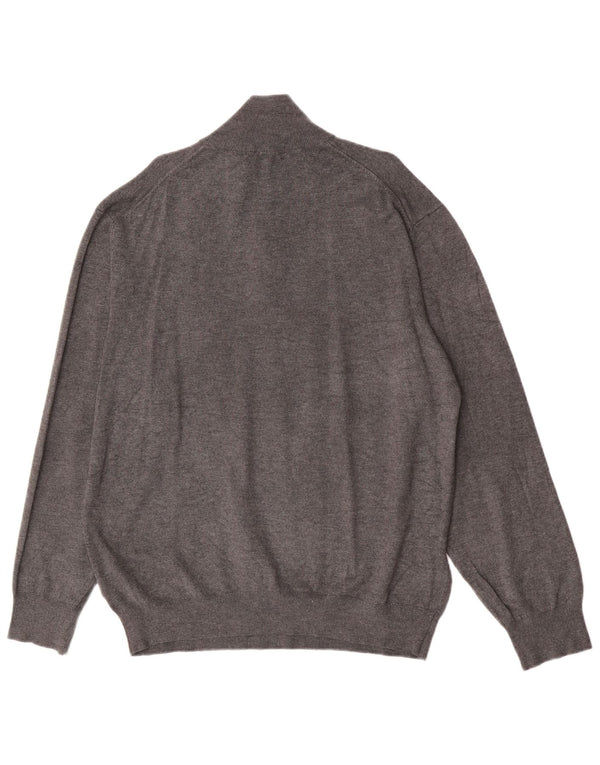 Мужской джемпер с воротником на молнии Pierre Cardin 2XL серый вискозный классический