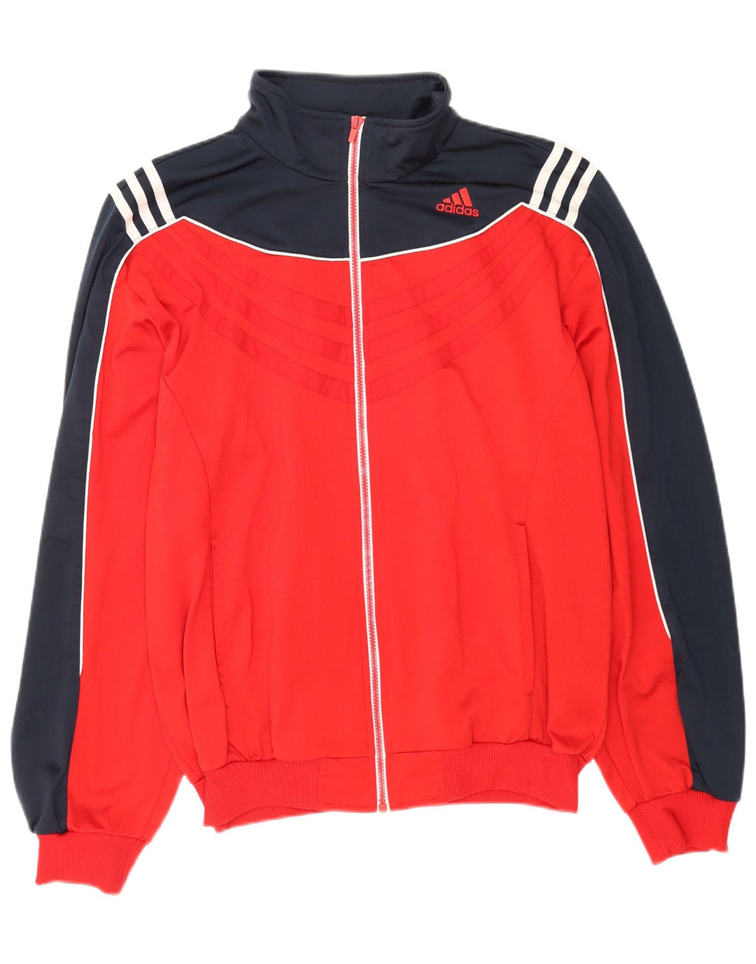 Мужская спортивная куртка Adidas UK 44/46, большой красный полиэстер с цветными блоками