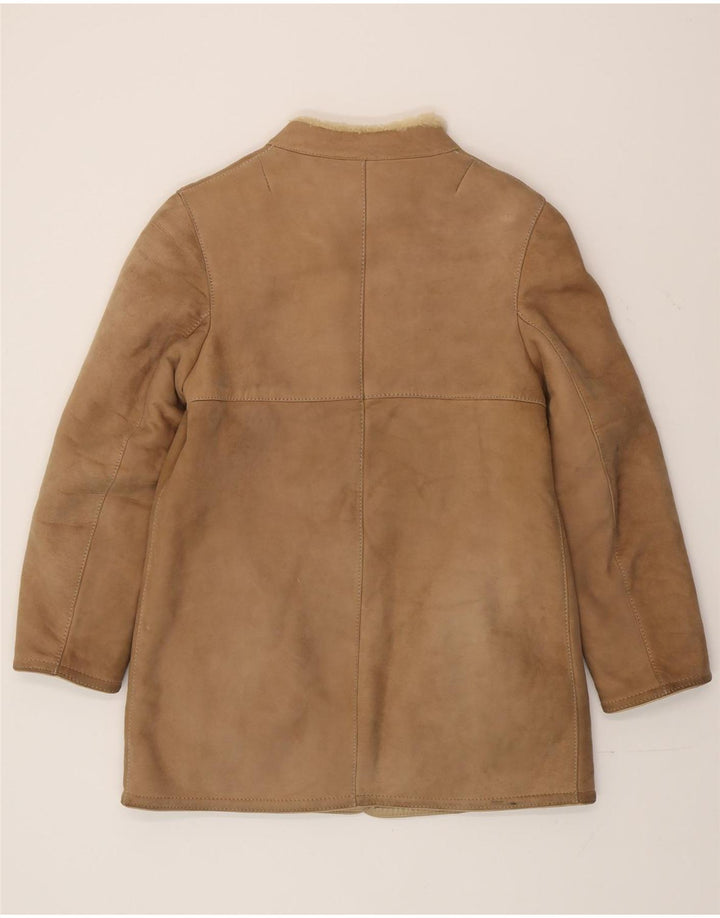 Винтажная женская дубленка IT 44 Medium Beige Shearling