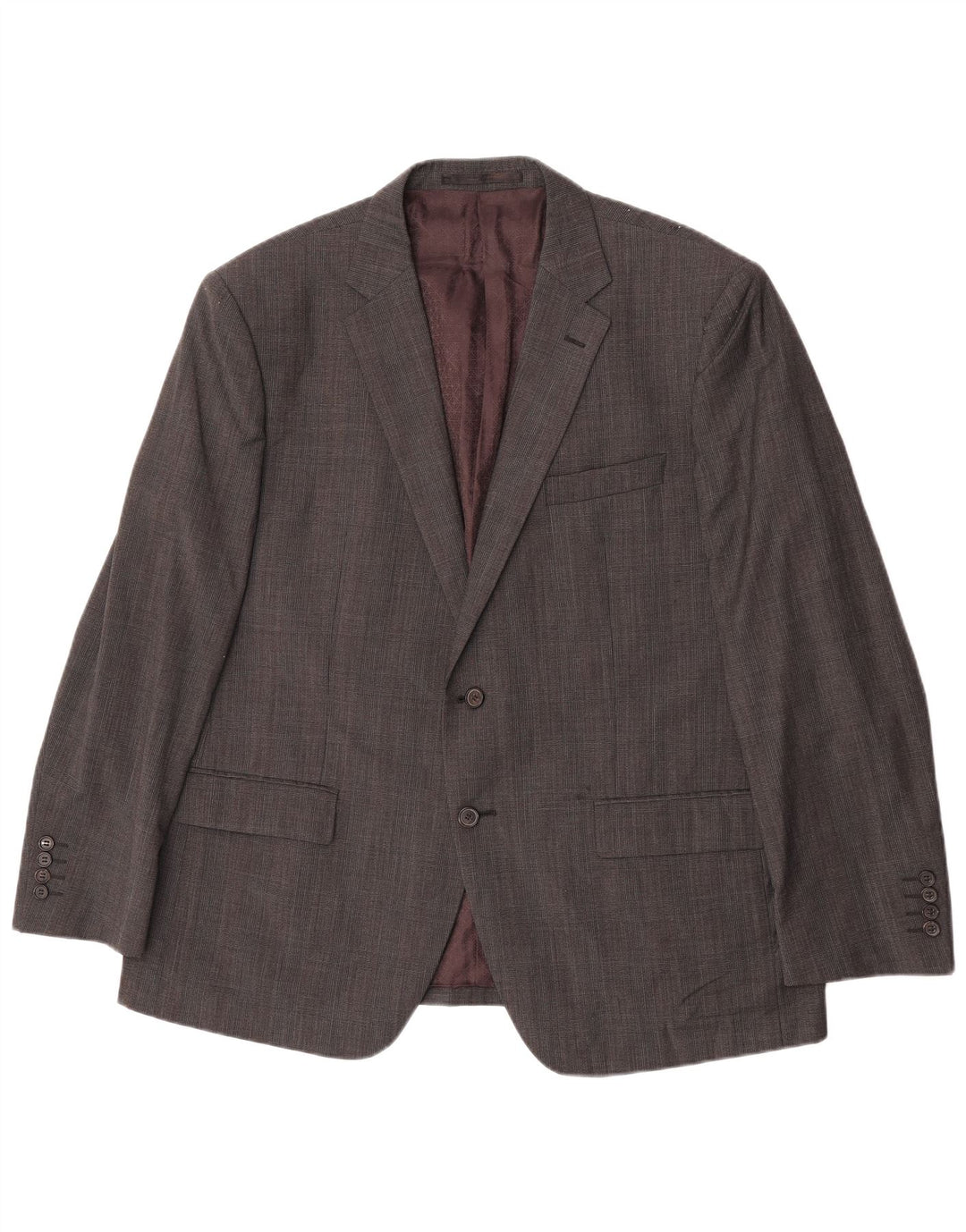 Мужской пиджак Marks & Spencer с двумя пуговицами, Великобритания, 46 XL, серая шерстяная клетка