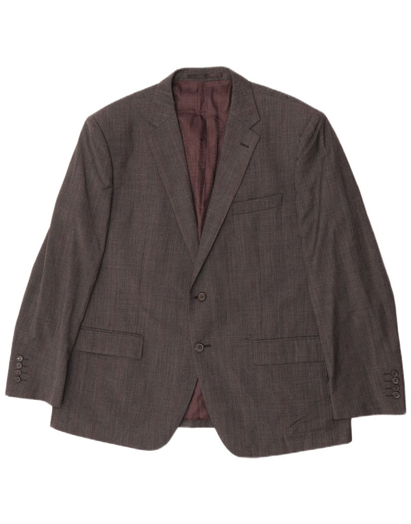 Мужской пиджак Marks & Spencer с двумя пуговицами, Великобритания, 46 XL, серая шерстяная клетка