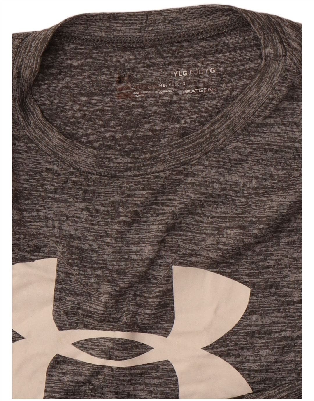 Футболка с рисунком Under Armour для мальчиков Heat Gear, топ 11–12 лет, большой серый цвет