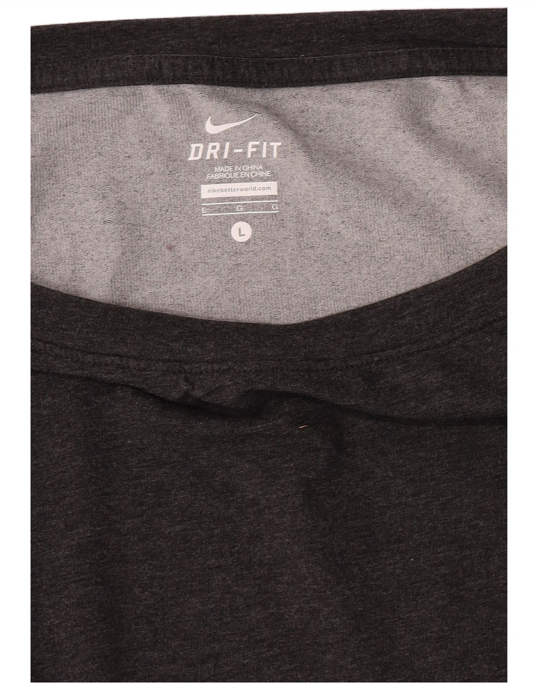 Женский топ Nike Dri Fit с длинным рукавом UK 16, большой серый полиэстер с крапинками