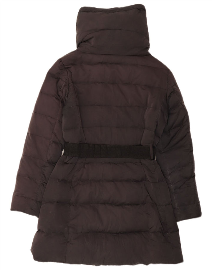 Женское стеганое пальто Zara UK 12, средний черный